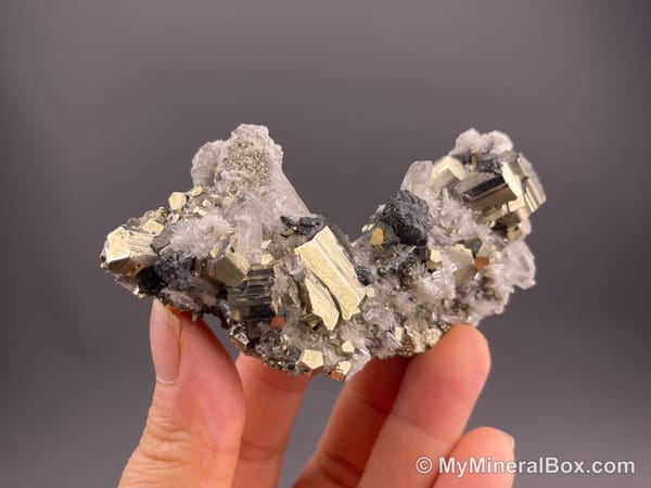 Quartz with Pyrite — Peru — view 2