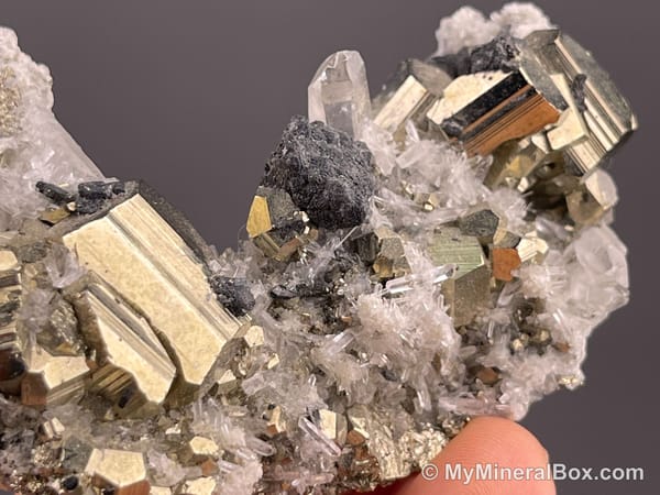 Quartz with Pyrite — Peru — view 3