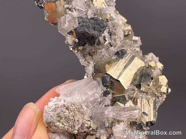 Quartz with Pyrite — Peru — view 6