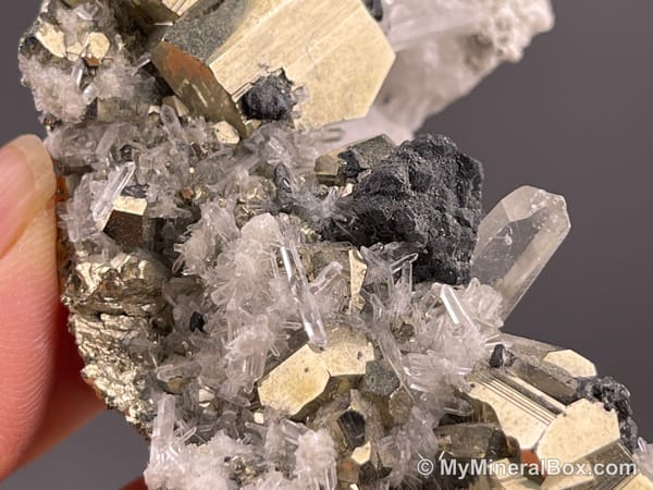 Quartz with Pyrite — Peru — view 9