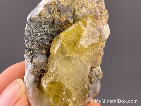 Yellow Calcite — Daye Area, Hubei, China — view 6