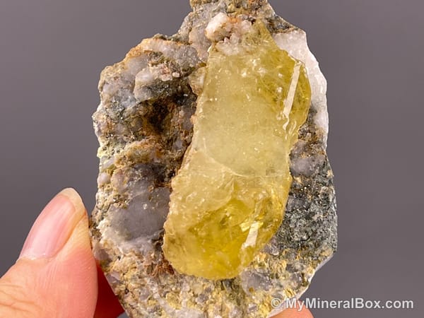 Yellow Calcite — Daye Area, Hubei, China — view 10