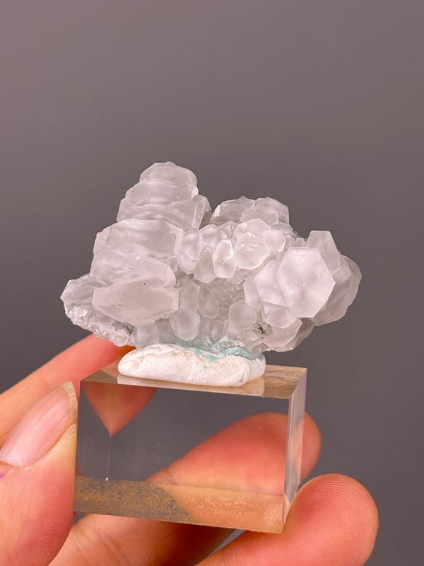 Calcite specimen from Longyan, Fujian, China, characterized by pale gray calcite with brassy pyrite