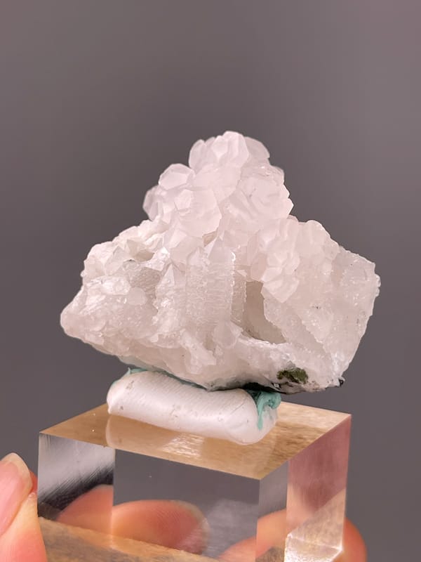 Calcite specimen from Longyan, Fujian, China, defined by pale pink blocky calcite cluster