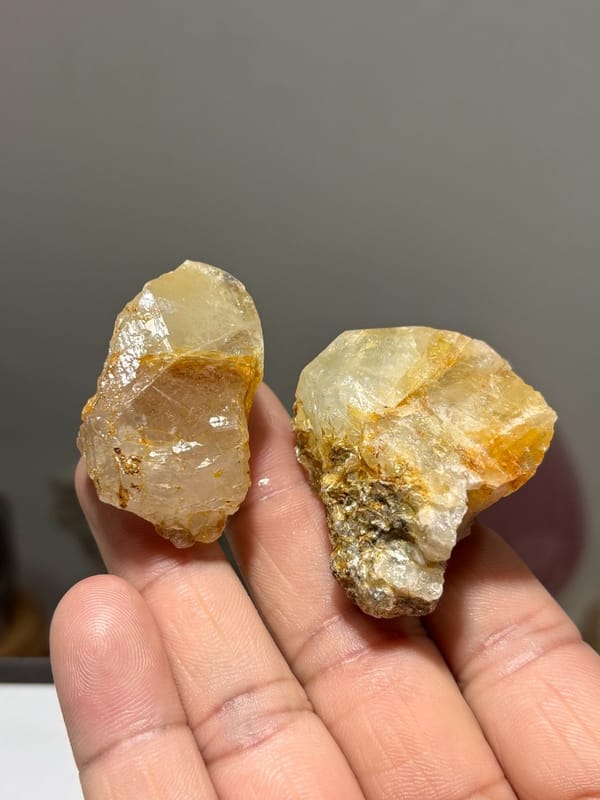 Pair of colourless gel-flower aquamarine crystals from Xuebaoding, Sichuan, China