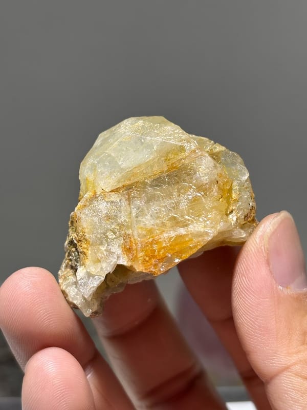 Pair of colourless gel-flower aquamarine crystals from Xuebaoding, Sichuan, China, view 2 of 6