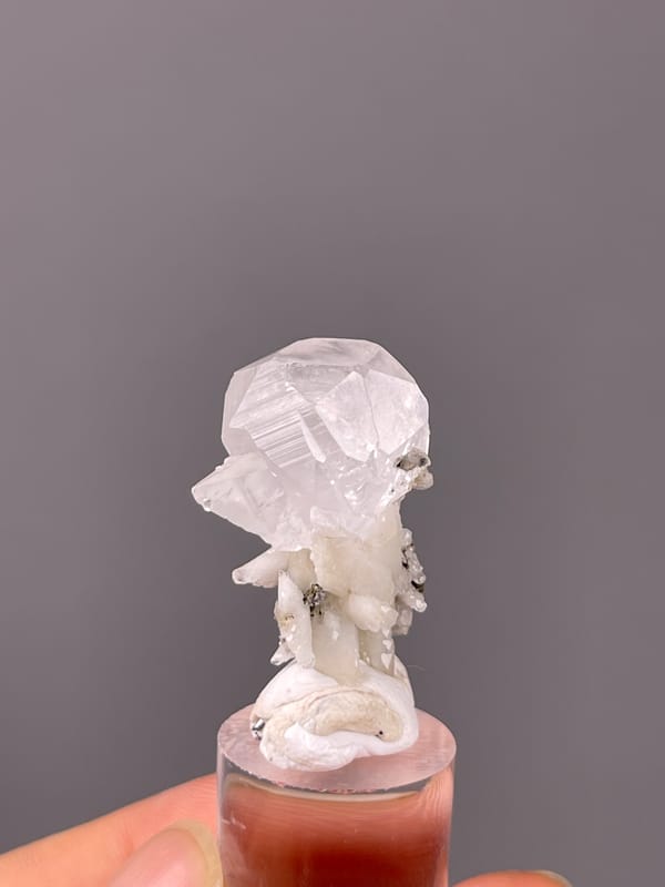Calcite specimen from Hubei, China featuring colorless complex calcite crystal