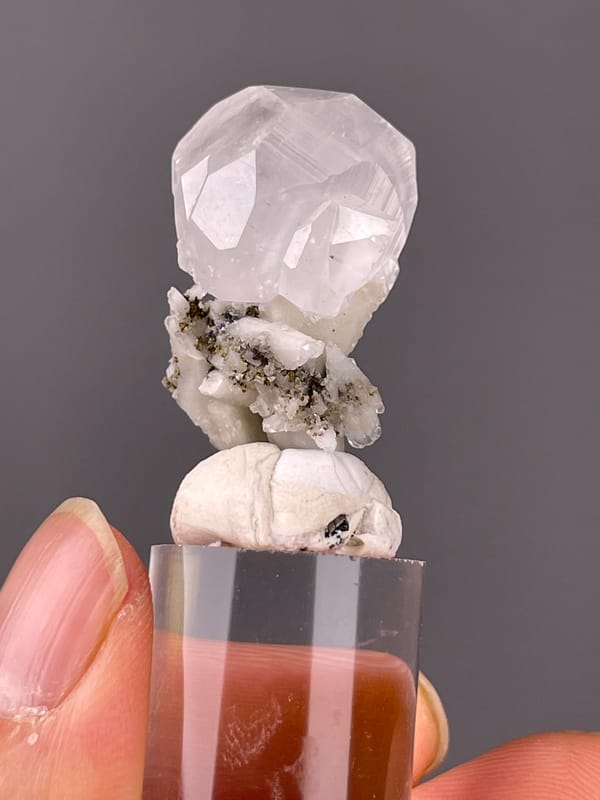 Calcite specimen from Hubei, China, characterized by colorless complex calcite crystal