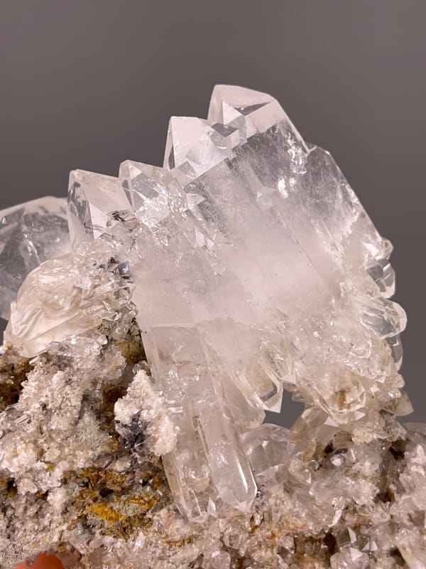 Faden Quartz specimen from Pakistan, defined by clear milky quartz cluster