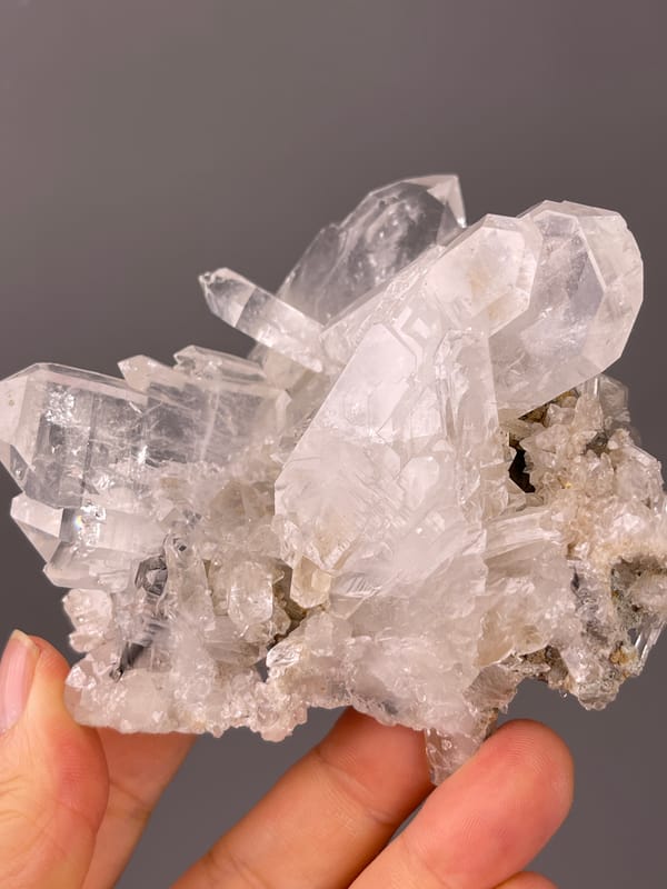 Faden Quartz specimen from Pakistan, characterized by clear milky quartz cluster
