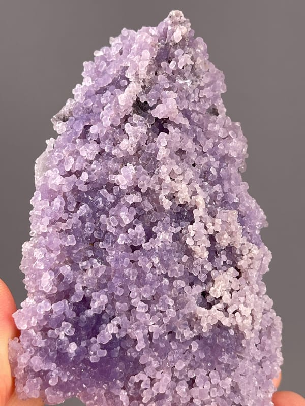 Grape Agate from Indonesia: close view of dense lavender growths.