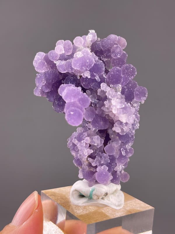 Grape Agate from Indonesia: back of the tall nodular cluster.