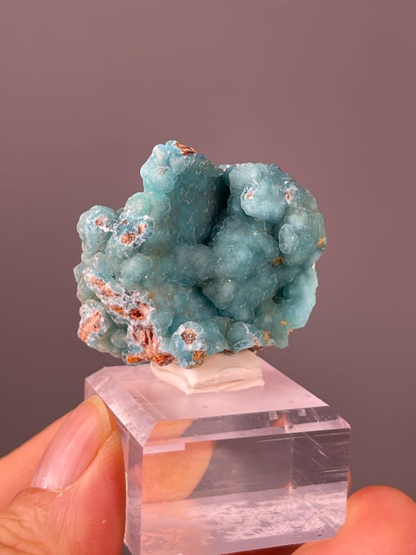 Hemimorphite specimen from Yunnan, China, defined by sky-blue botryoidal cavity