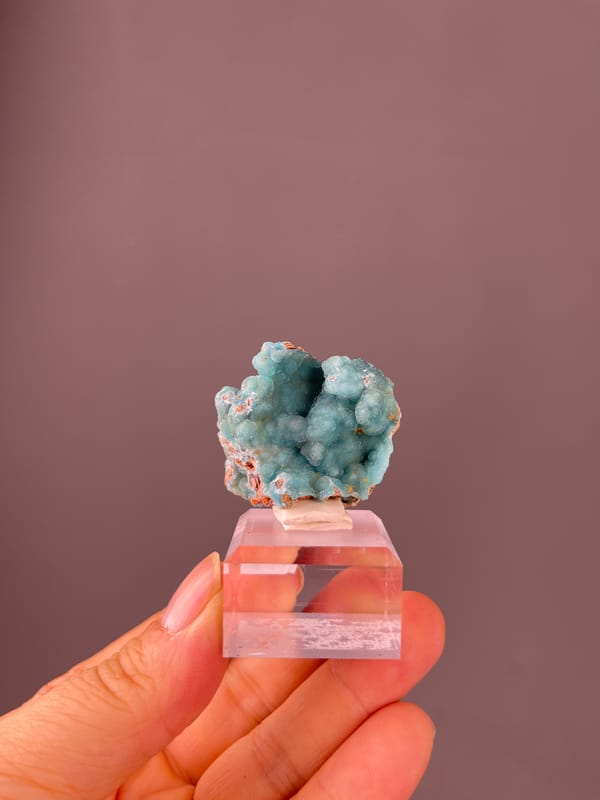 Hemimorphite specimen from Yunnan, China displaying sky-blue botryoidal cavity