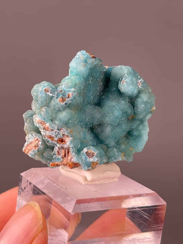 Hemimorphite specimen from Yunnan, China, characterized by sky-blue botryoidal cavity