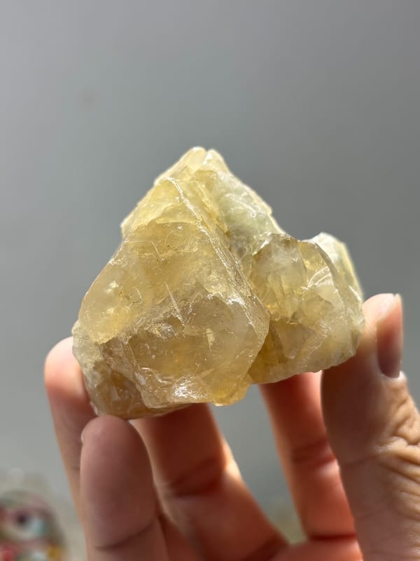 Honey scheelite group shaped like snow peak from Xuebaoding, Sichuan, China, second angle