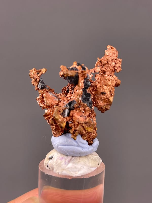 Native Copper specimen from Jiangxi, China featuring branching copper-red metallic mass