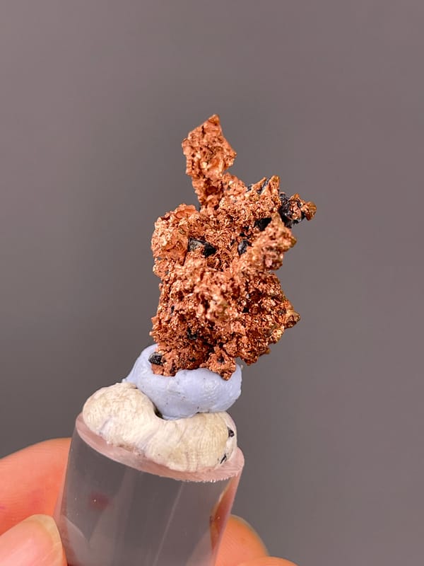 Native Copper specimen from Jiangxi, China presenting branching copper-red metallic mass