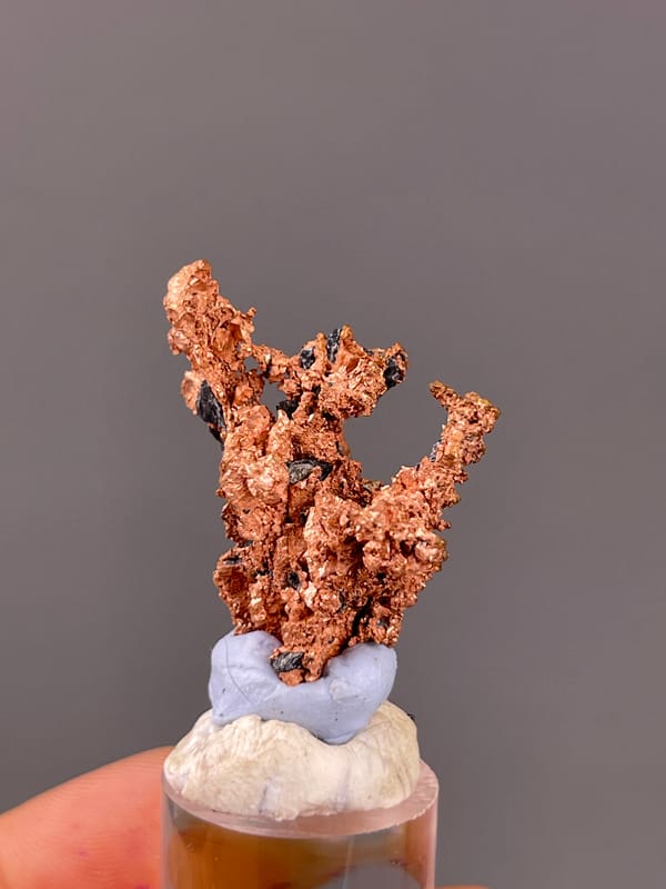 Native Copper specimen from Jiangxi, China displaying branching copper-red metallic mass