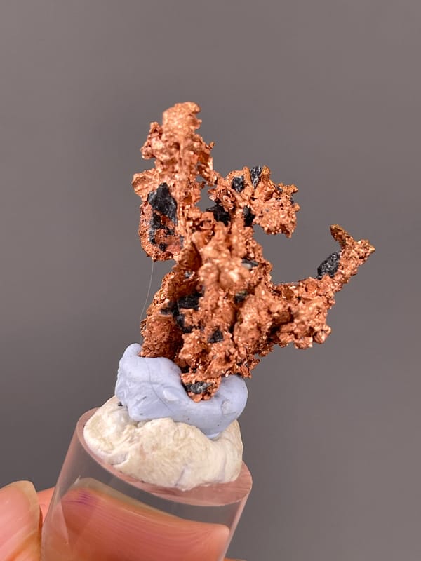 Native Copper specimen from Jiangxi, China, characterized by branching copper-red metallic mass