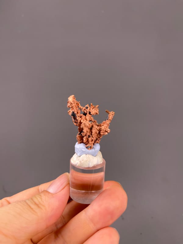 Native Copper specimen from Jiangxi, China bearing branching copper-red metallic mass
