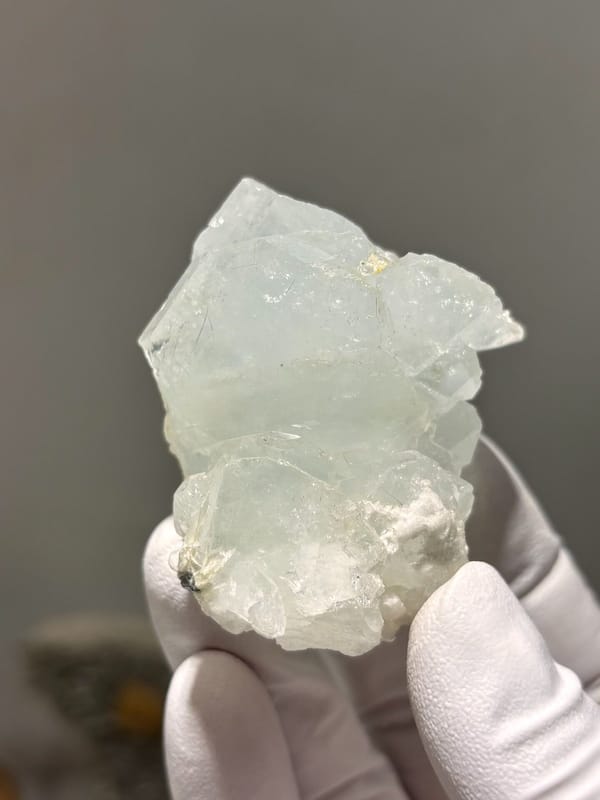 Pale blue aquamarine with stepped faces from Xuebaoding, Sichuan, China, view 5 of 5