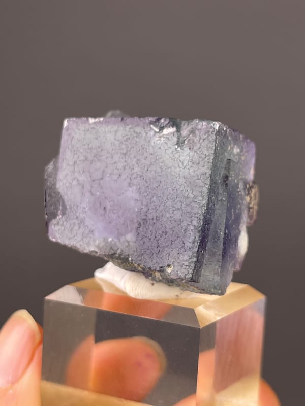 Phantom Fluorite specimen from Yaogangxian Mine, Hunan, China, defined by green-purple zoned cubic crystal