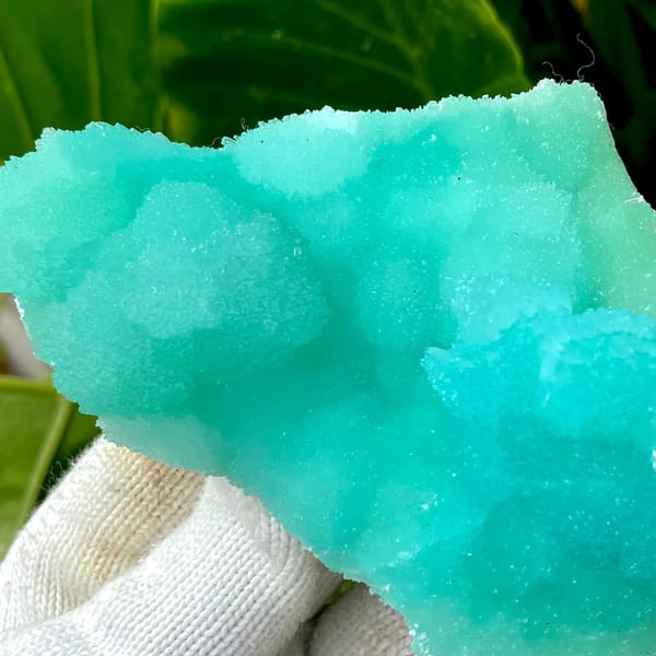Mound of mint-green acicular aragonite from Sichuan, China, overall view