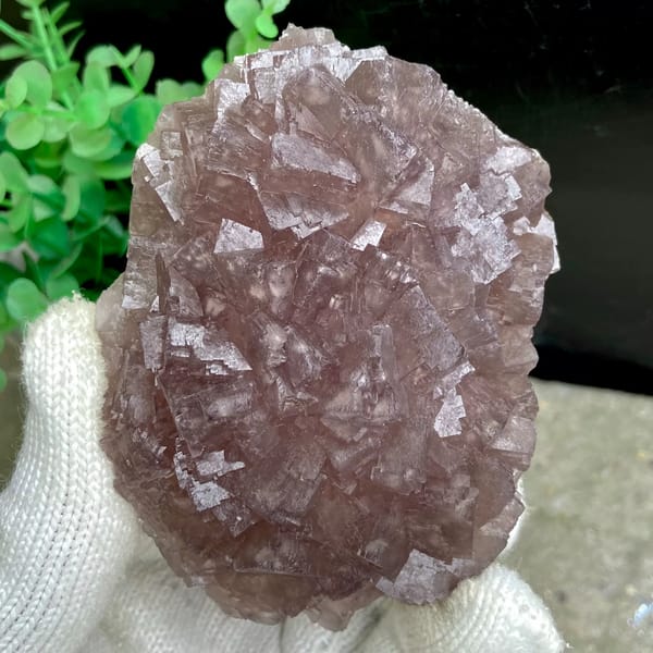 Dome of plum-purple fluorite cubes from Zhejiang, China, second angle