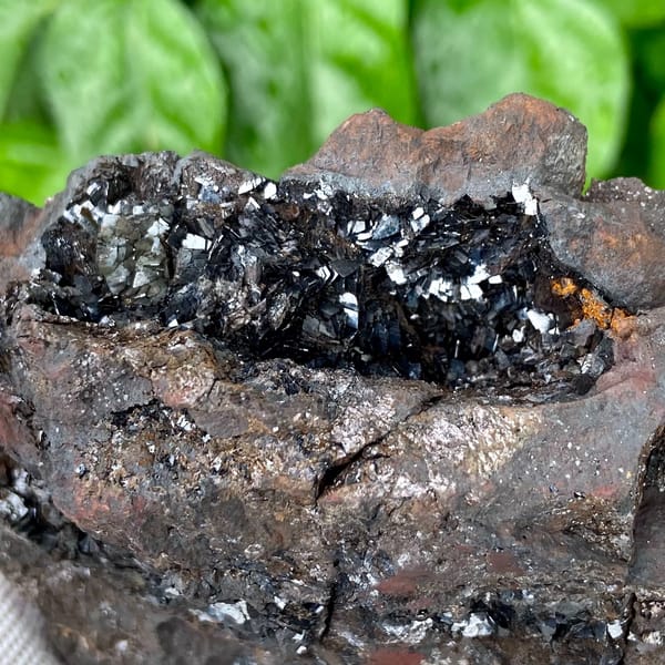 Mass of platy black hematite from Yunnan, China, overall view