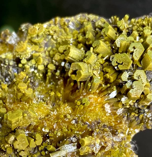 Matcha-green pyromorphite prisms covering tall wedge from Guangxi, China, overall view