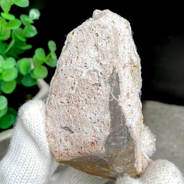 Deep purple fluorite octahedra on white quartz from Zhejiang, China, side view