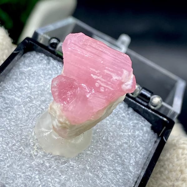 Pink tourmaline crystal from China, natural mineral for display, photo 5 of 9