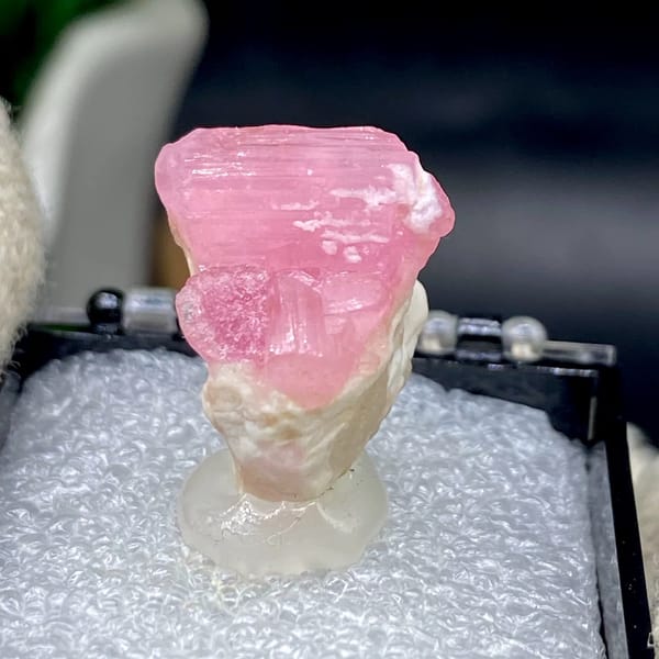 Pink tourmaline crystal from China, natural mineral specimen, photo 9 of 9