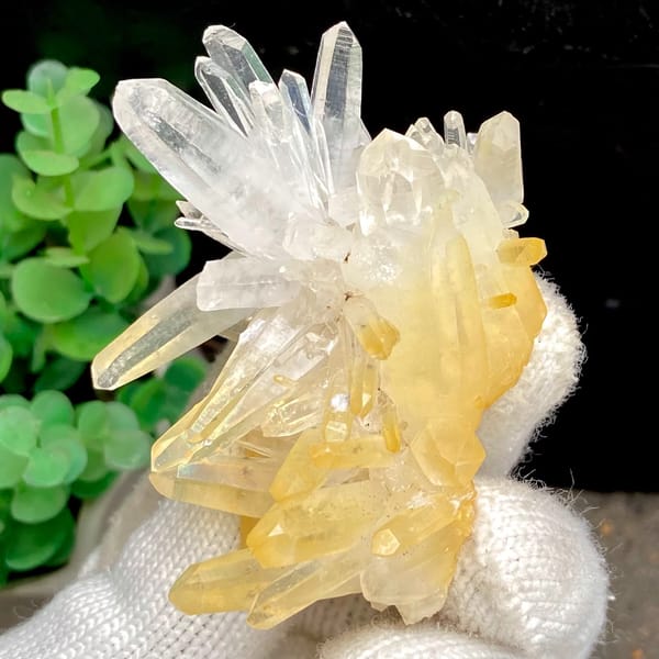 Golden quartz crystal cluster from China, natural mineral for display, photo 5 of 9
