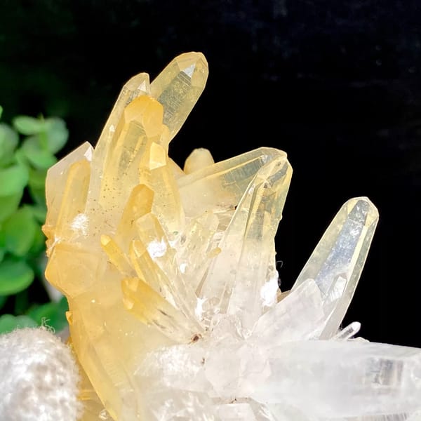 Golden quartz crystal cluster from China, natural mineral specimen, photo 9 of 9