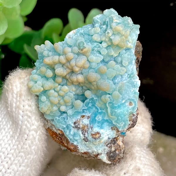 Hemimorphite crystals, 4.5 cm across, raw mineral specimen, photo 2 of 9