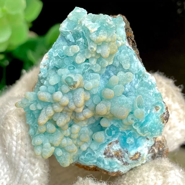 Raw hemimorphite crystals, mineral specimen, photo 8 of 9