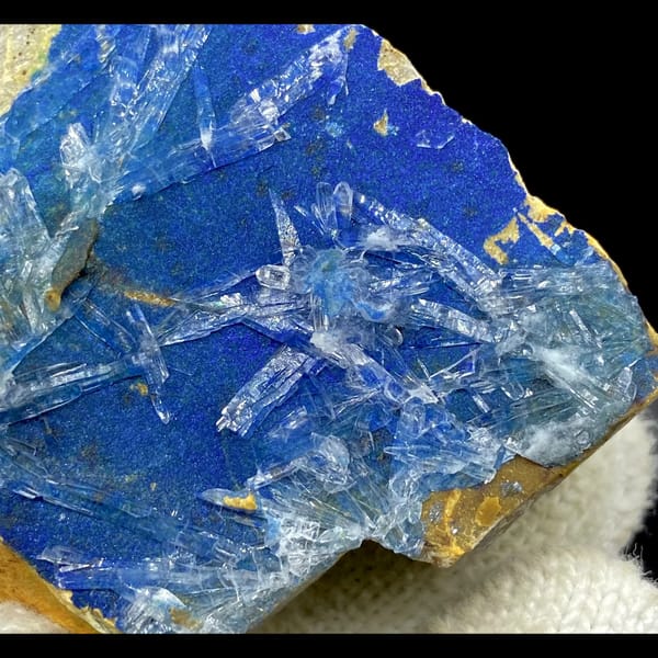 Deep blue azurite crystals, natural mineral for display, photo 5 of 9
