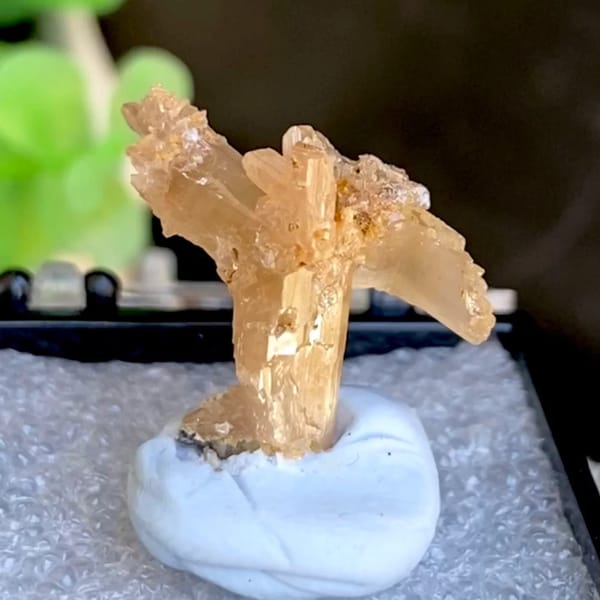 White cerussite crystals, natural mineral specimen, photo 1 of 5