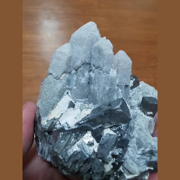 Natural quartz crystal cluster, collector mineral specimen, photo 7 of 8