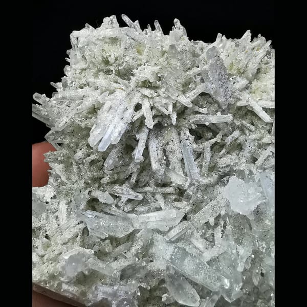 Cluster of colourless quartz with arsenopyrite, one-of-a-kind specimen, photo 3 of 7