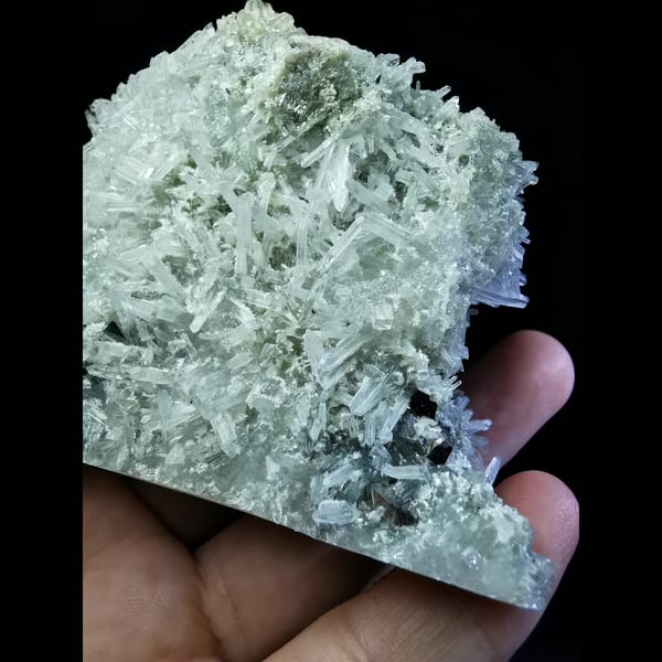 Colourless quartz crystal cluster with arsenopyrite, natural mineral for display, photo 5 of 7