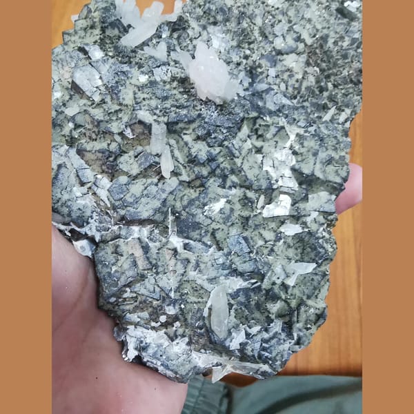 One-of-a-kind green-black andradite crystal specimen, photo 4 of 6