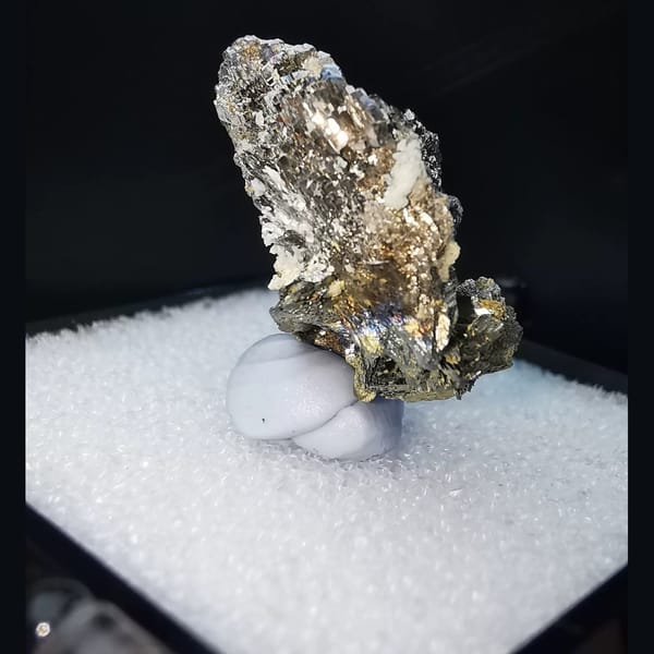 Crystal cluster of löllingite, one-of-a-kind specimen, photo 3 of 5
