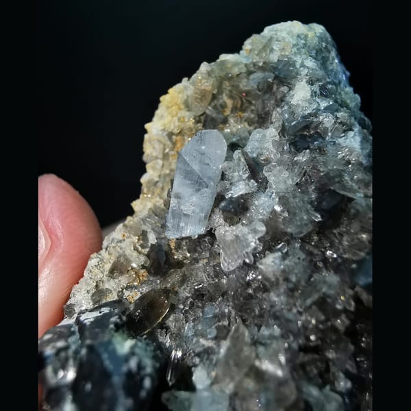 Smoky quartz crystal cluster, 6 cm across, raw mineral specimen, photo 2 of 4