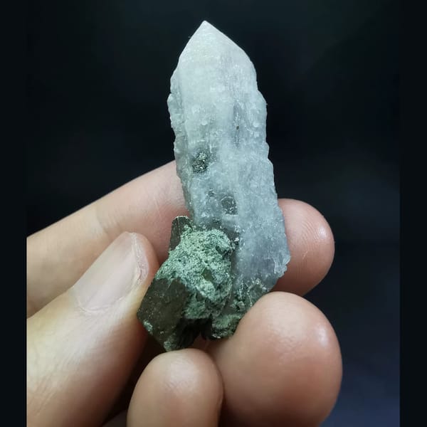 Crystal of clear quartz with arsenopyrite, one-of-a-kind specimen, photo 3 of 4