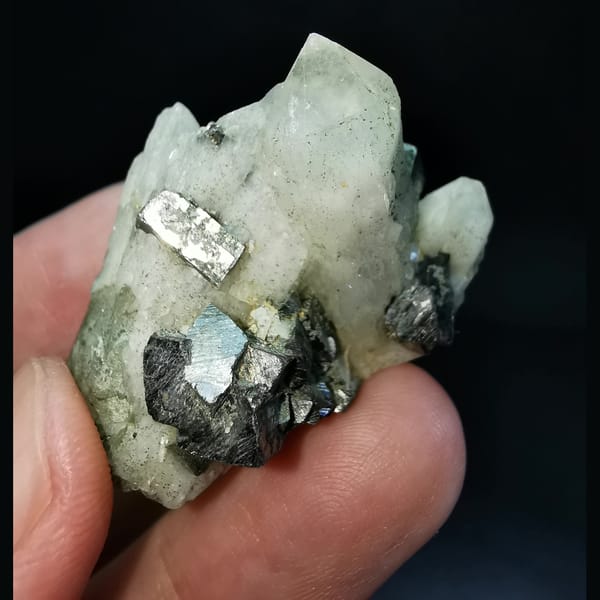 Cluster of quartz with arsenopyrite, one-of-a-kind specimen, photo 3 of 4