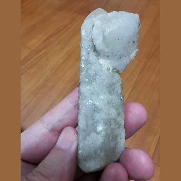 One-of-a-kind white quartz crystal specimen, photo 4 of 4