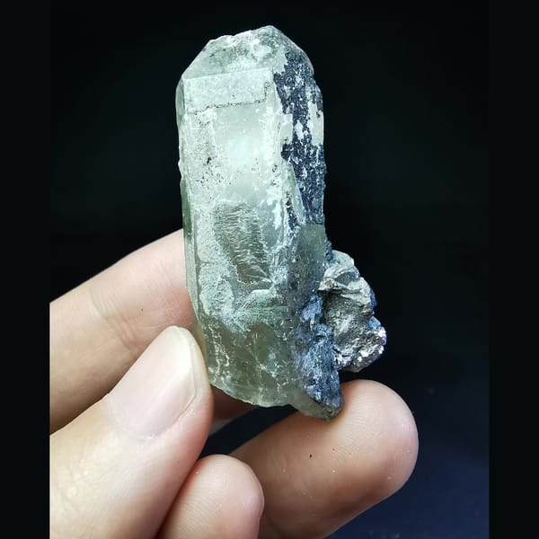Crystal of quartz with arsenopyrite, one-of-a-kind specimen, photo 3 of 3